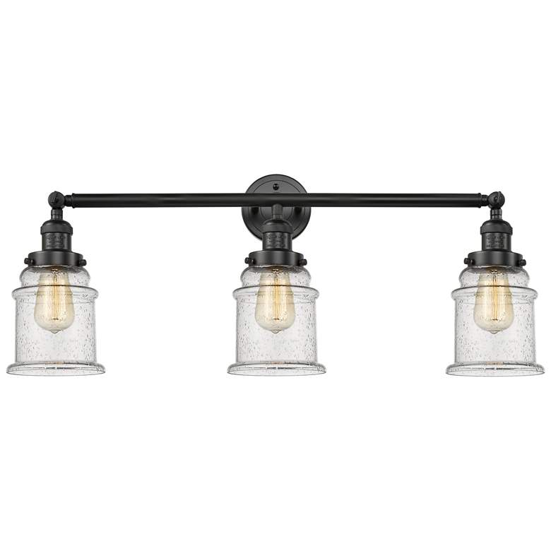 Image 1 Canton 3 Light 30" LED Bath Light - Matte Black - Seedy Shade