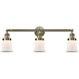 Image1 of Canton 30" 3-Light Antique Brass Bath Light w/ Matte White Shade