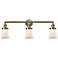 Canton 30" 3-Light Antique Brass Bath Light w/ Matte White Shade