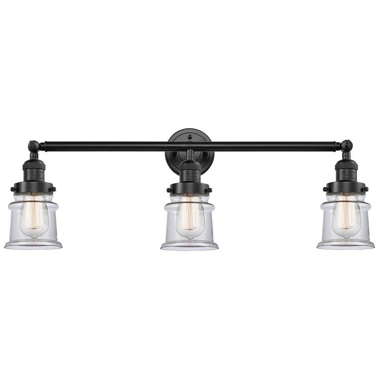 Image 1 Canton 30" 3-Light Oil Rubbed Bronze Bath Light w/ Clear Shade