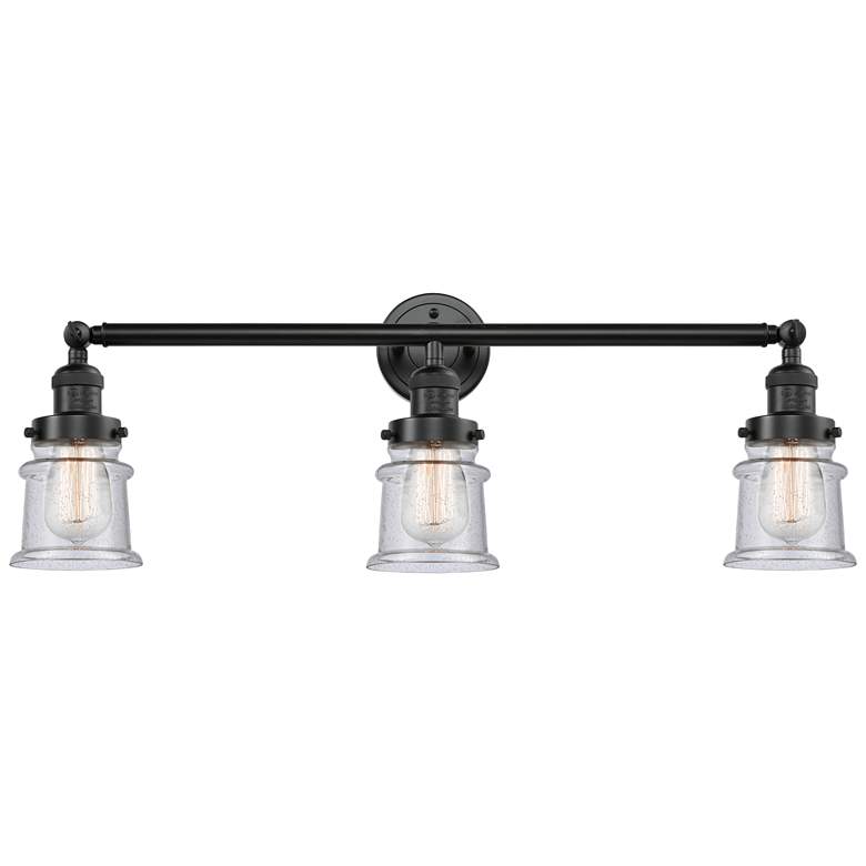 Image 1 Canton 30" 3-Light Oil Rubbed Bronze Bath Light w/ Seedy Shade