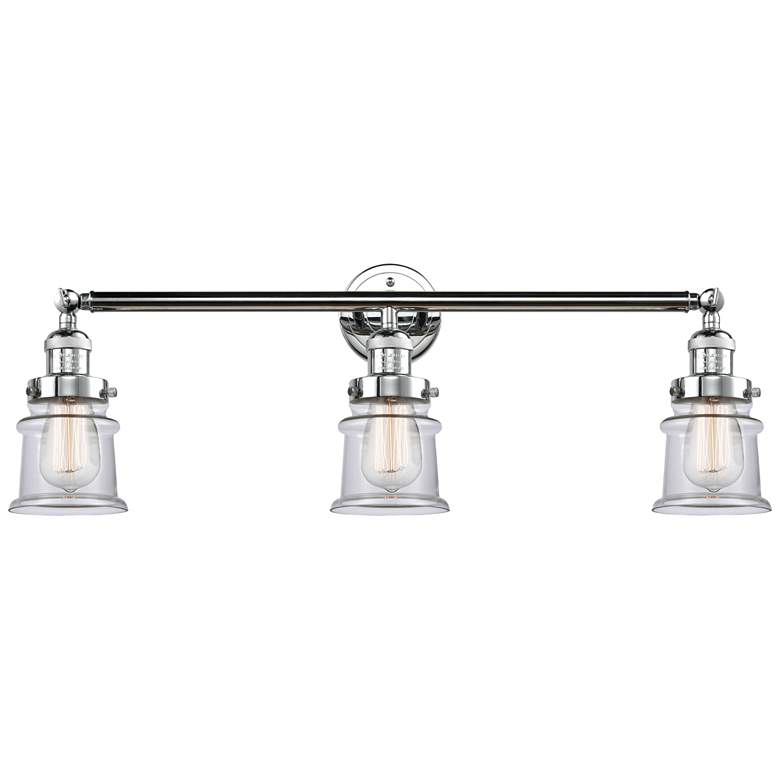 Image 1 Canton 30" 3-Light Polished Chrome Bath Light w/ Clear Shade