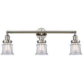 Image1 of Canton 30" 3-Light Polished Nickel Bath Light w/ Clear Shade