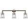 Canton 30" 3-Light Polished Nickel Bath Light w/ Clear Shade