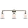 Canton 30" 3-Light Polished Nickel Bath Light w/ Matte White Shade