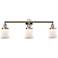 Canton 30" 3-Light Polished Nickel Bath Light w/ Matte White Shade