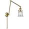 Canton 30" High Antique Brass Double Extension Swing Arm w/ Clear Shad