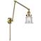 Canton 30" High Antique Brass Double Extension Swing Arm w/ Seedy Shad