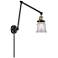 Canton 30" High Black Brass Double Extension Swing Arm w/ Clear Shade