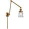 Canton 30" High Brushed Brass Double Extension Swing Arm w/ Seedy Shad