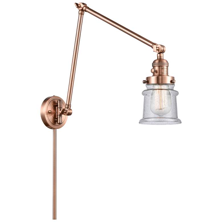 Image 1 Canton 30 inch High Copper Double Extension Swing Arm w/ Seedy Shade