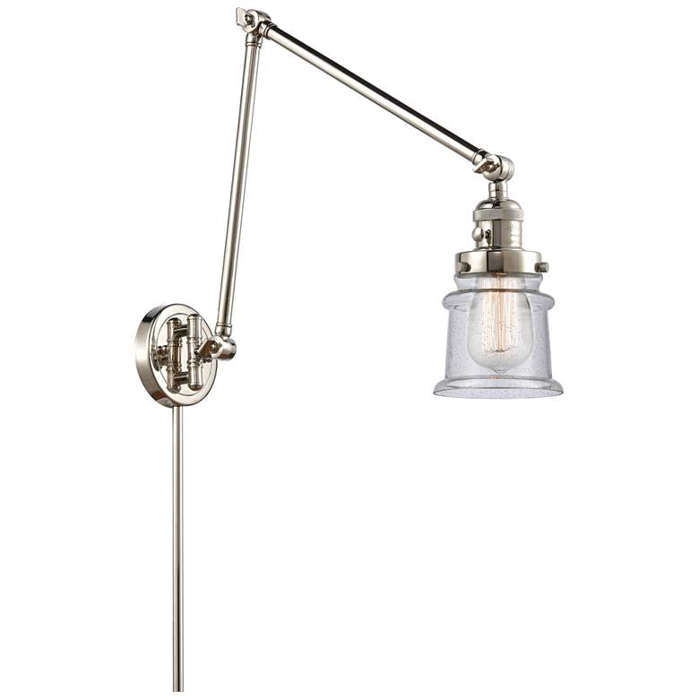 Image 1 Canton 30" High Polished Nickel Double Extension Swing Arm w/ Seedy Sh