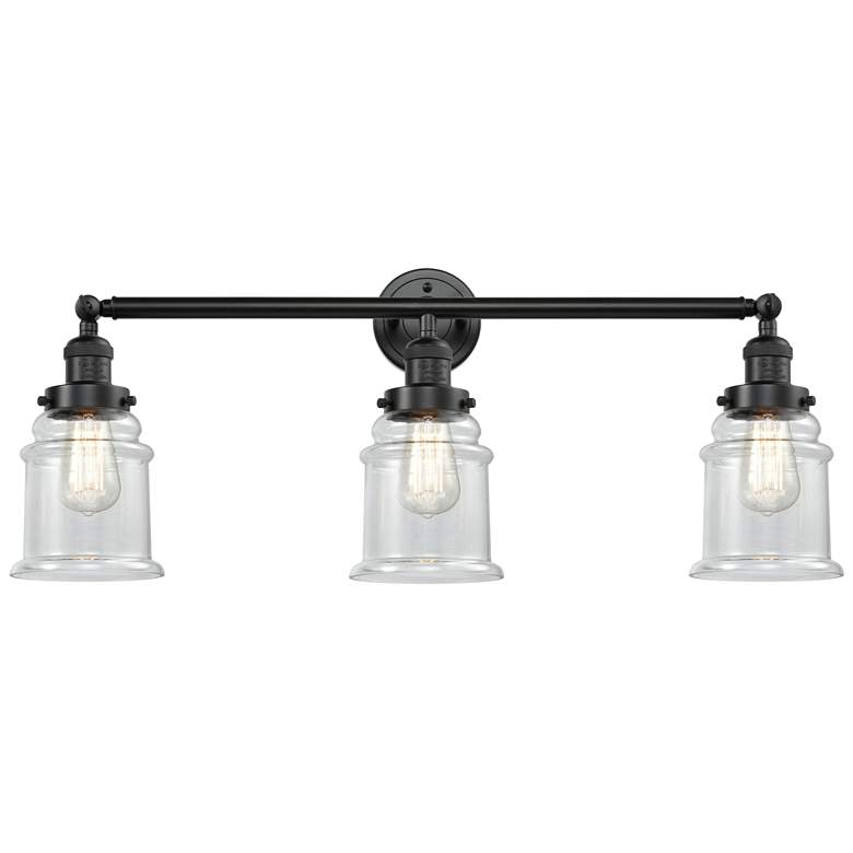 Image 1 Canton 30" Wide 3 Light Oil Rubbed Bronze Bath Vanity Light w/ Clear S