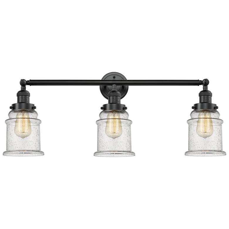 Image 1 Canton 30" Wide 3 Light Oil Rubbed Bronze Bath Vanity Light w/ Seedy S