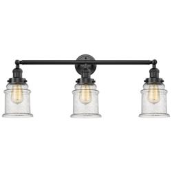 Canton 30" Wide 3 Light Oil Rubbed Bronze Bath Vanity Light w/ Seedy S
