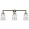 Canton 30" Wide 3 Light Polished Nickel Bath Vanity Light w/ Clear Sha
