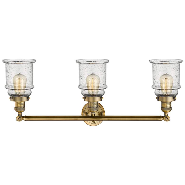 Image 1 Canton 30" Wide Brushed Brass 3-Light Adjustable Bath Light