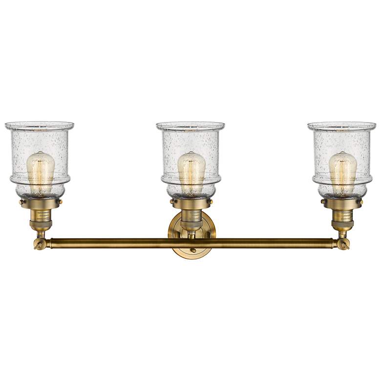 Image 1 Canton 30 inch Wide Brushed Brass 3-Light Adjustable Bath Light