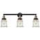 Canton 30"W Black and Brass 3-Light Adjustable Bath Light