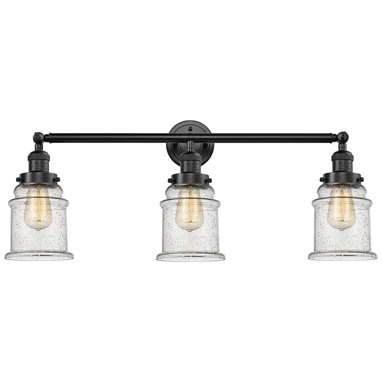 Image 1 Canton 30"W Oil-Rubbed Bronze 3-Light Adjustable Bath Light