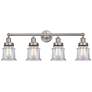 Canton 32" 4-Light Brushed Satin Nickel Bath Light w/ Clear Shade
