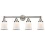 Canton 32" 4-Light Brushed Satin Nickel Bath Light w/ Matte White Shad
