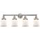 Canton 32" 4-Light Brushed Satin Nickel Bath Light w/ Matte White Shad