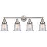 Canton 32" 4-Light Brushed Satin Nickel Bath Light w/ Seedy Shade