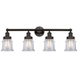 Canton 32" 4-Light Oil Rubbed Bronze Bath Light w/ Clear Shade