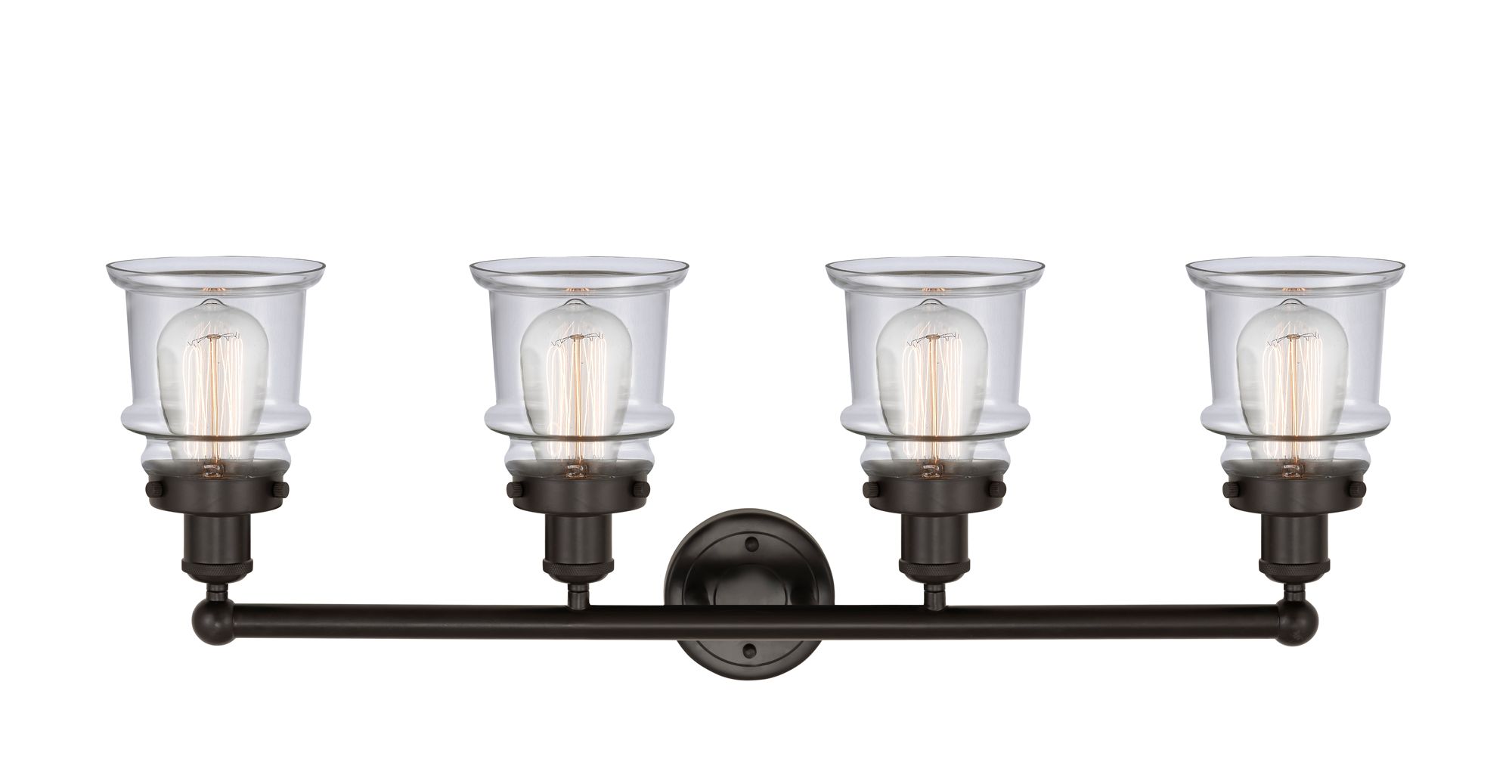 Image 2 Canton 32" 4-Light Oil Rubbed Bronze Bath Light w/ Clear Shade more views