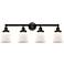 Canton 32" 4-Light Oil Rubbed Bronze Bath Light w/ Matte White Shade