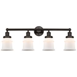Canton 32" 4-Light Oil Rubbed Bronze Bath Light w/ Matte White Shade