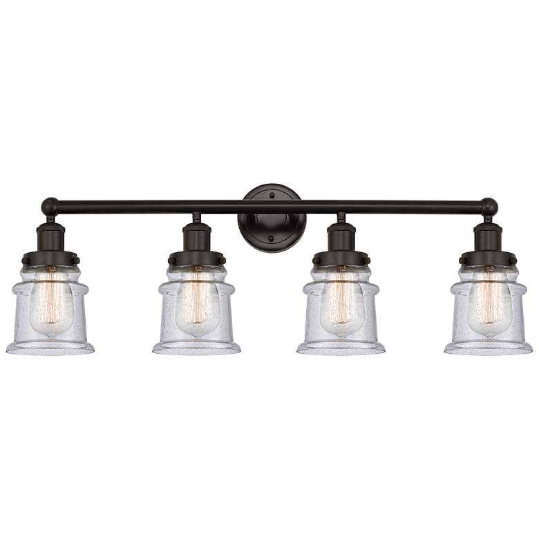 Image 1 Canton 32" 4-Light Oil Rubbed Bronze Bath Light w/ Seedy Shade