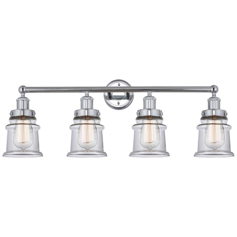 Image 1 Canton 32" 4-Light Polished Chrome Bath Light w/ Clear Shade
