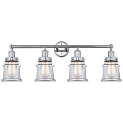 Canton 32" 4-Light Polished Chrome Bath Light w/ Clear Shade