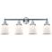 Canton 32" 4-Light Polished Chrome Bath Light w/ Matte White Shade