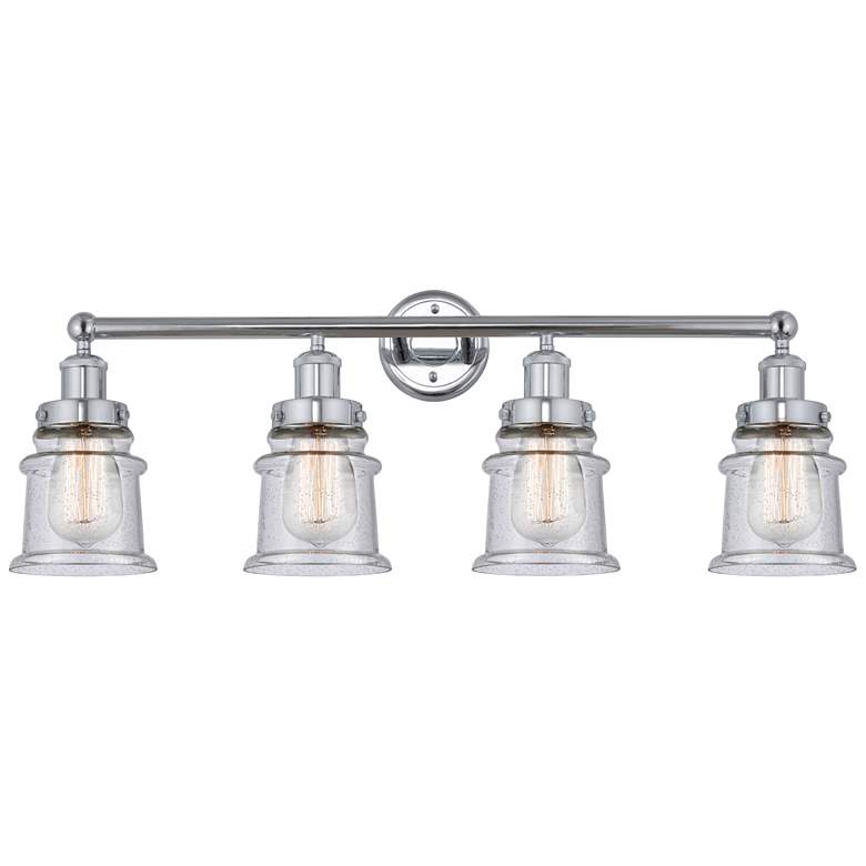 Image 1 Canton 32" 4-Light Polished Chrome Bath Light w/ Seedy Shade