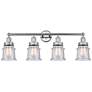 Canton 32" 4-Light Polished Chrome Bath Light w/ Seedy Shade