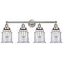 Canton 33" 4-Light Brushed Satin Nickel Bath Light w/ Clear Shade