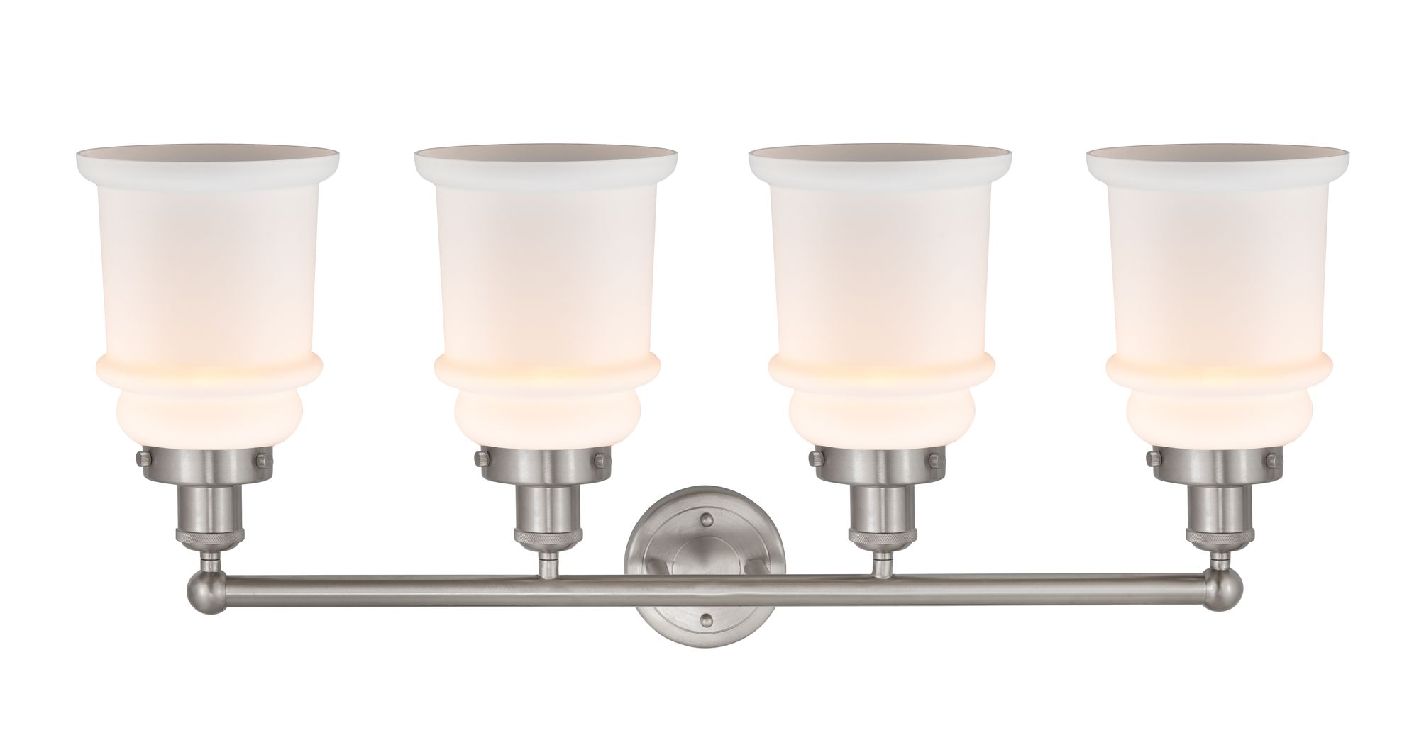 Image 2 Canton 33" 4-Light Brushed Satin Nickel Bath Light w/ Matte White Shad more views