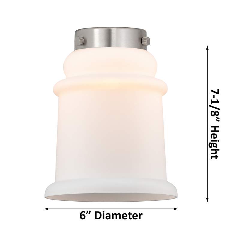 Image 6 Canton 33" 4-Light Brushed Satin Nickel Bath Light w/ Matte White Shad more views