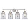 Canton 33" 4-Light Brushed Satin Nickel Bath Light w/ Seedy Shade