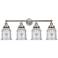 Canton 33" 4-Light Brushed Satin Nickel Bath Light w/ Seedy Shade