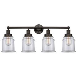 Canton 33" 4-Light Oil Rubbed Bronze Bath Light w/ Clear Shade