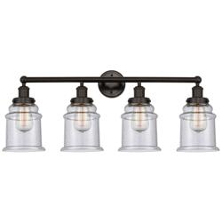 Canton 33" 4-Light Oil Rubbed Bronze Bath Light w/ Seedy Shade