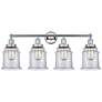 Canton 33" 4-Light Polished Chrome Bath Light w/ Clear Shade