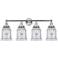 Canton 33" 4-Light Polished Chrome Bath Light w/ Clear Shade