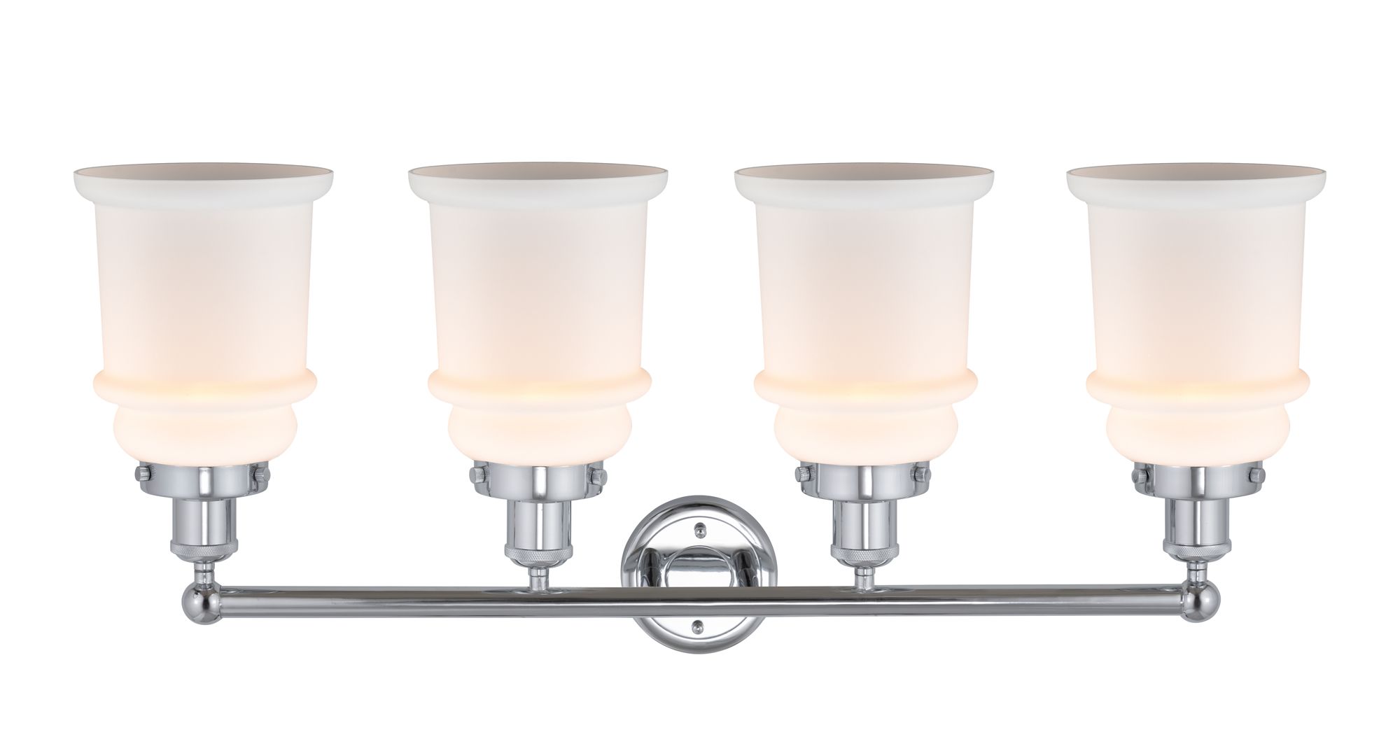 Image 2 Canton 33" 4-Light Polished Chrome Bath Light w/ Matte White Shade more views