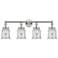 Canton 33" Wide 4 Light Polished Nickel Bath Vanity Light With Clear S