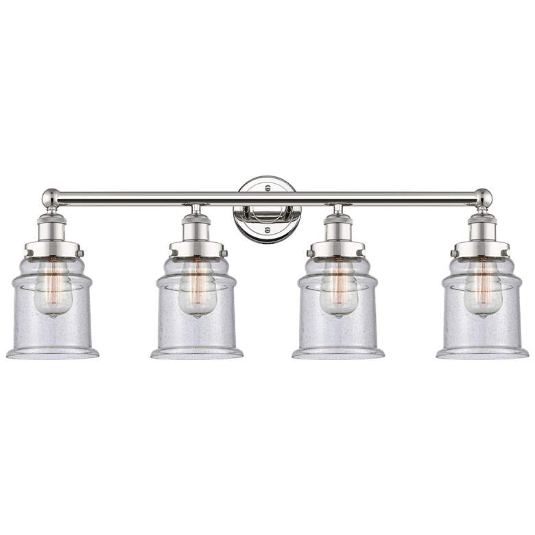 Image 1 Canton 33 inch Wide 4 Light Polished Nickel Bath Vanity Light With Seedy S